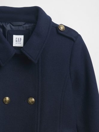 Sobretudo infantil de lã mista Sobretudo infantil de lã mista