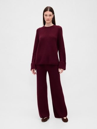 Suéter Boyfriend CashSoft Shaker-Stitch