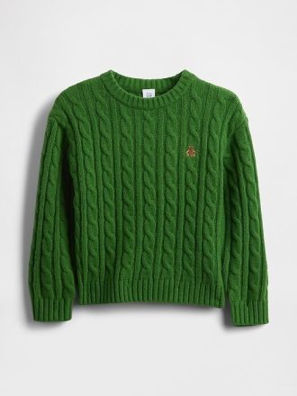 Suéter CashSoft de tricô com trança para bebês e crianças pequenas