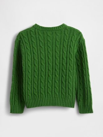 Suéter CashSoft de tricô com trança para bebês e crianças pequenas