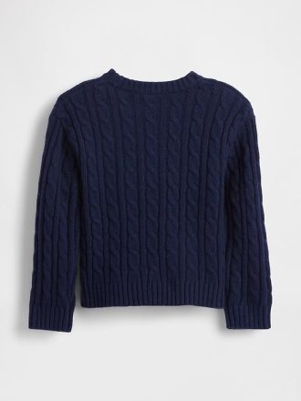 Suéter CashSoft de tricô com trança para bebês e crianças pequenas