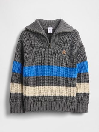 Suéter com zíper de um quarto para bebês e crianças pequenas