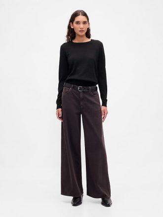 Suéter de gola redonda Merino