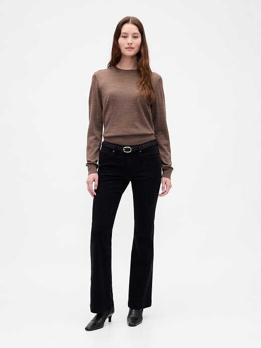 Suéter de gola redonda Merino Suéter de gola redonda Merino