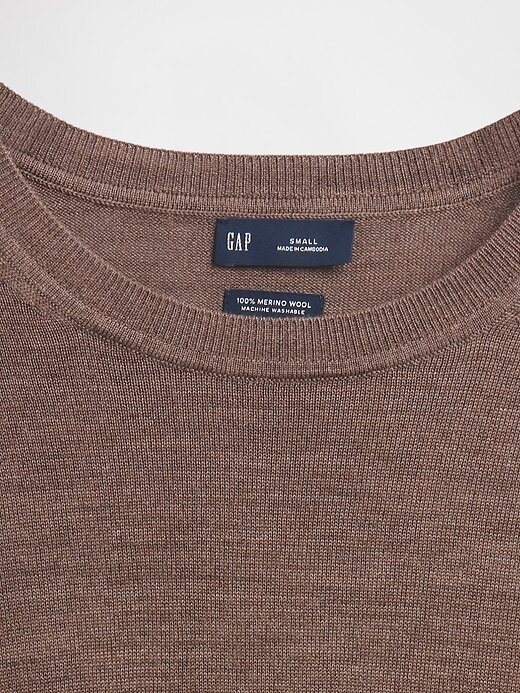 Suéter de gola redonda Merino Suéter de gola redonda Merino