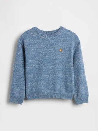 Suéter de gola redonda para bebês e crianças pequenas Suéter de gola redonda para bebês e crianças pequenas