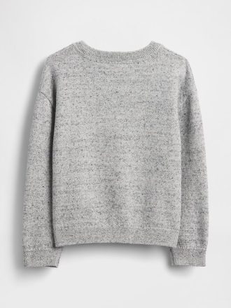 Suéter de gola redonda para bebês e crianças pequenas