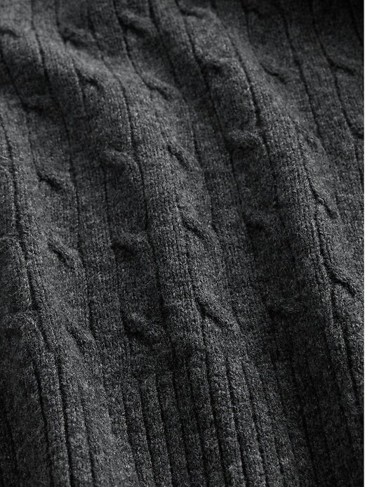 Suéter de malha trançada com mistura de lã merino Suéter de malha trançada com mistura de lã merino