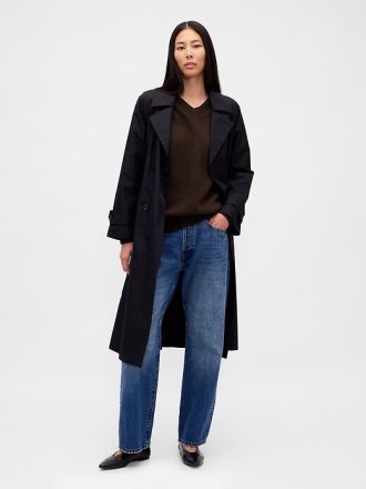 Suéter grande com decote em V CashSoft