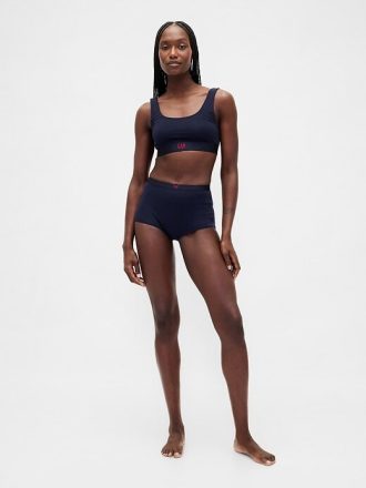 Sutiã Bralette Gap Logo em Algodão Elástico Orgânico
