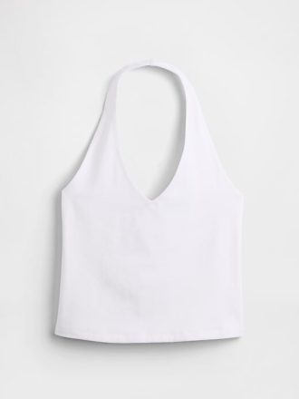 Top curto Halter de malha fechada