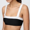 Top de biquíni bandeau com blocos de cores