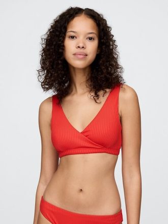 Top de biquíni canelado