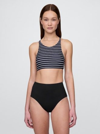 Top de biquíni de gola alta