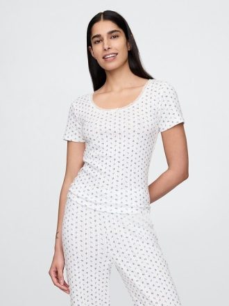 Top de pijama Pointelle