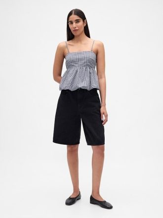 Top de popeline com bolhas