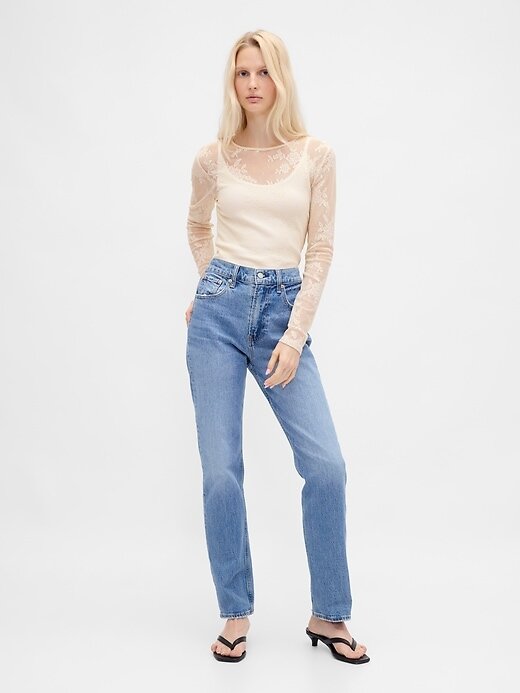 Top de renda transparente Top de renda transparente