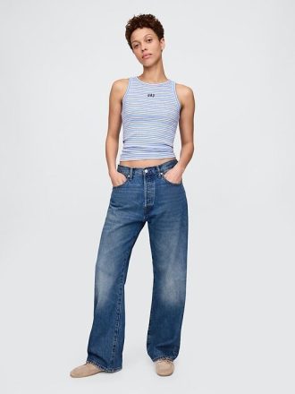 Top Halter com Logo Moderno em Rib