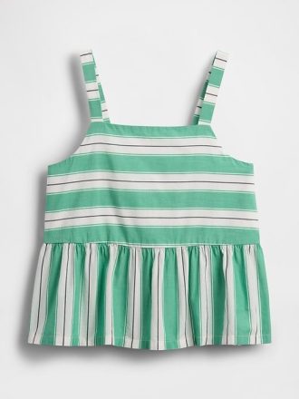 Top infantil de popeline peplum