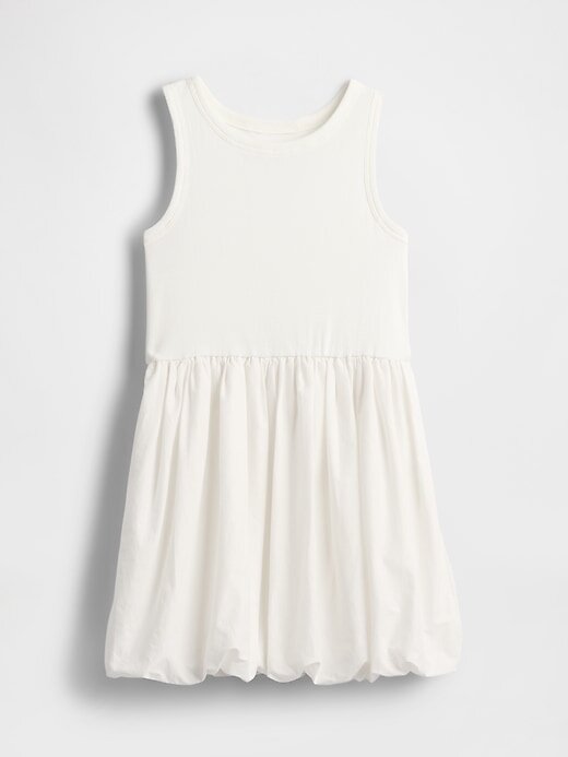 Vestido bolha infantil com técnica mista Vestido bolha infantil com técnica mista