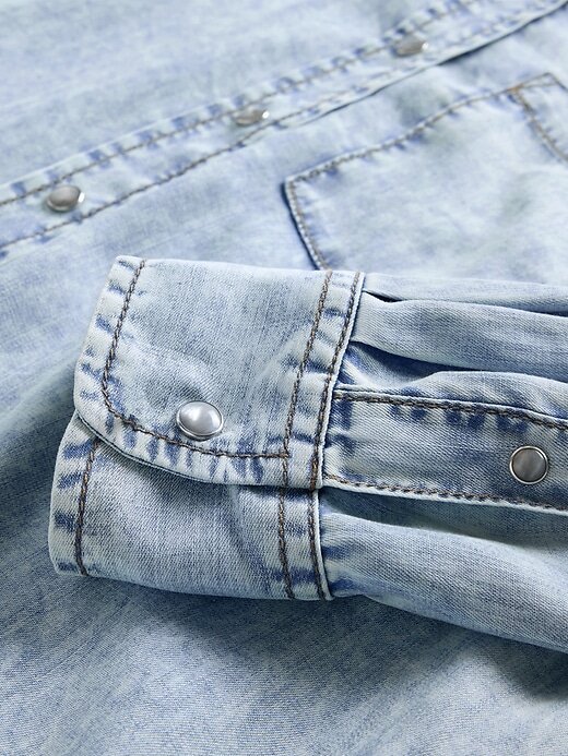 Vestido-camisa jeans drapeado GapStudio Vestido-camisa jeans drapeado GapStudio