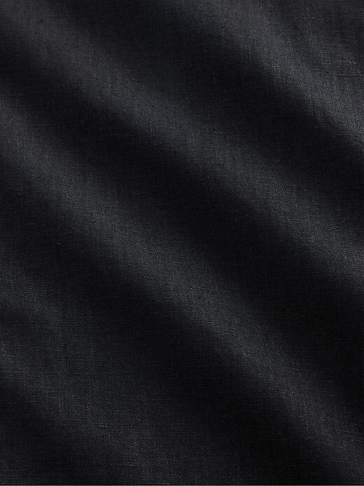 Vestido-camisa midi em mistura de linho Vestido-camisa midi em mistura de linho