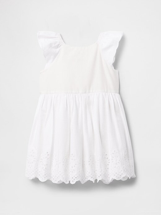 Vestido com ilhós para bebês e crianças pequenas Vestido com ilhós para bebês e crianças pequenas