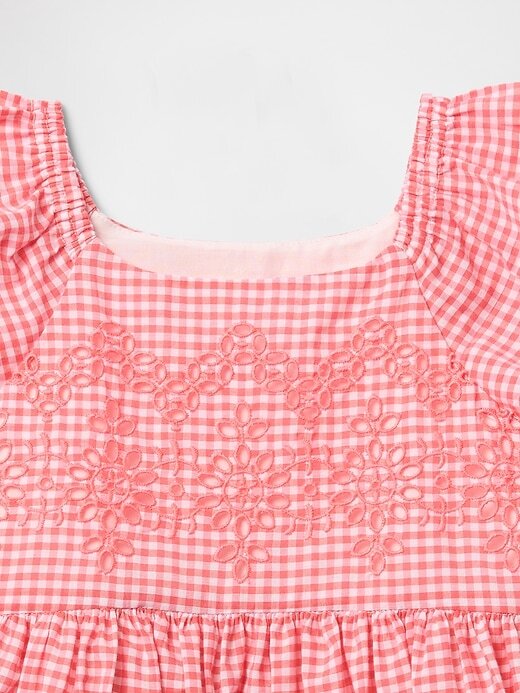 Vestido com ilhós para bebês e crianças pequenas Vestido com ilhós para bebês e crianças pequenas