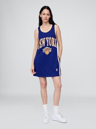 Vestido curto com camisa reciclada do NBA New York Knicks