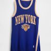 Vestido curto com camisa reciclada do NBA New York Knicks