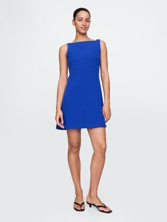 Vestido curto com decote quadrado BiStretch