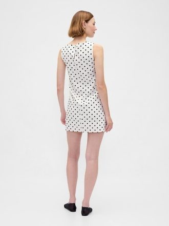 Vestido curto de linho misto Vestido curto de linho misto