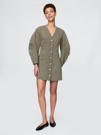 Vestido curto estilo barril