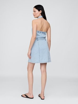 Vestido curto Icon Denim Halter