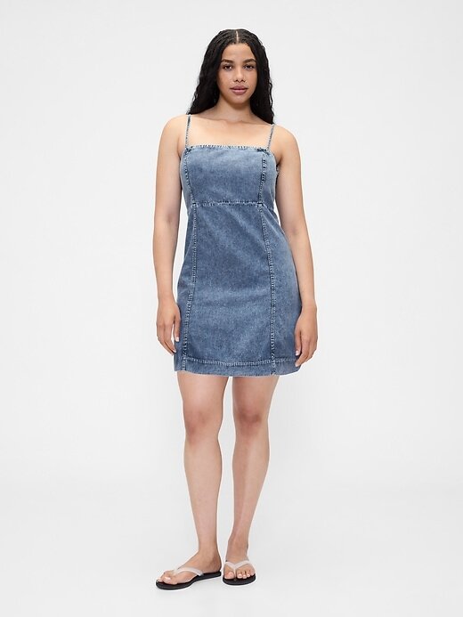 Vestido curto jeans ultramacio Vestido curto jeans ultramacio