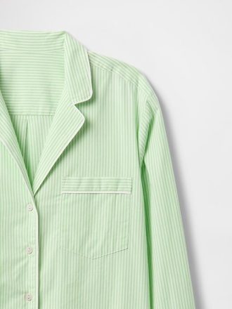 Vestido de camisa de pijama de popeline