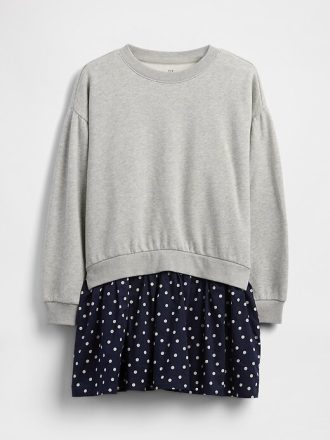 Vestido de moletom infantil vintage macio e plissado