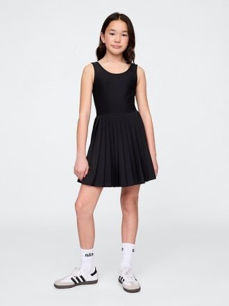 Vestido de tênis plissado infantil