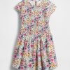 Vestido floral infantil franzido Vestido floral infantil franzido