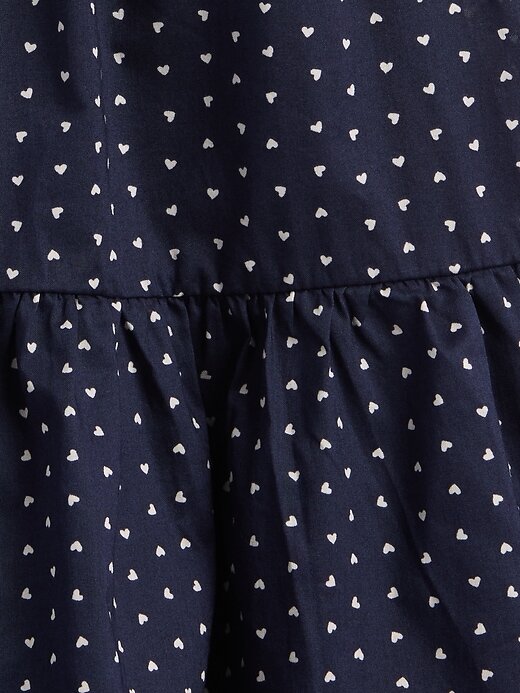 Vestido infantil com babados em técnica mista Vestido infantil com babados em técnica mista