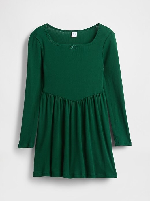 Vestido infantil com decote quadrado Vestido infantil com decote quadrado