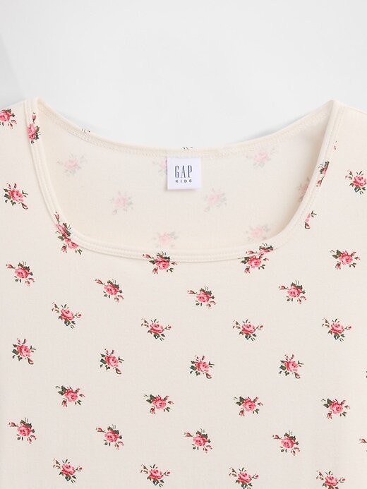 Vestido infantil com decote quadrado Vestido infantil com decote quadrado