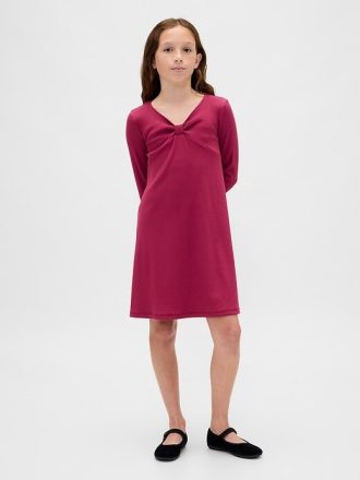 Vestido Infantil com Laço Rib