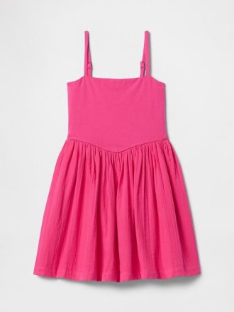 Vestido infantil de técnica mista