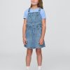 Vestido infantil jeans com avental