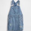 Vestido infantil jeans com avental
