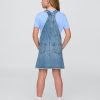 Vestido infantil jeans com avental
