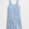 Vestido infantil jeans floral