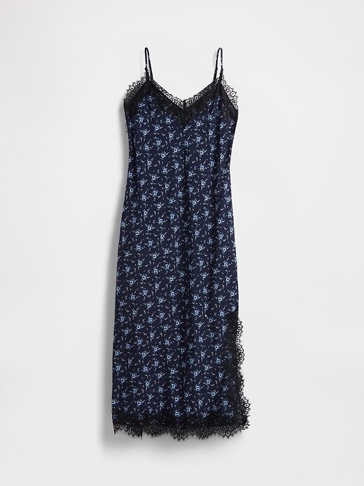 Vestido longo com acabamento em renda Vestido longo com acabamento em renda