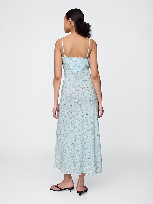 Vestido longo com babados Vestido longo com babados